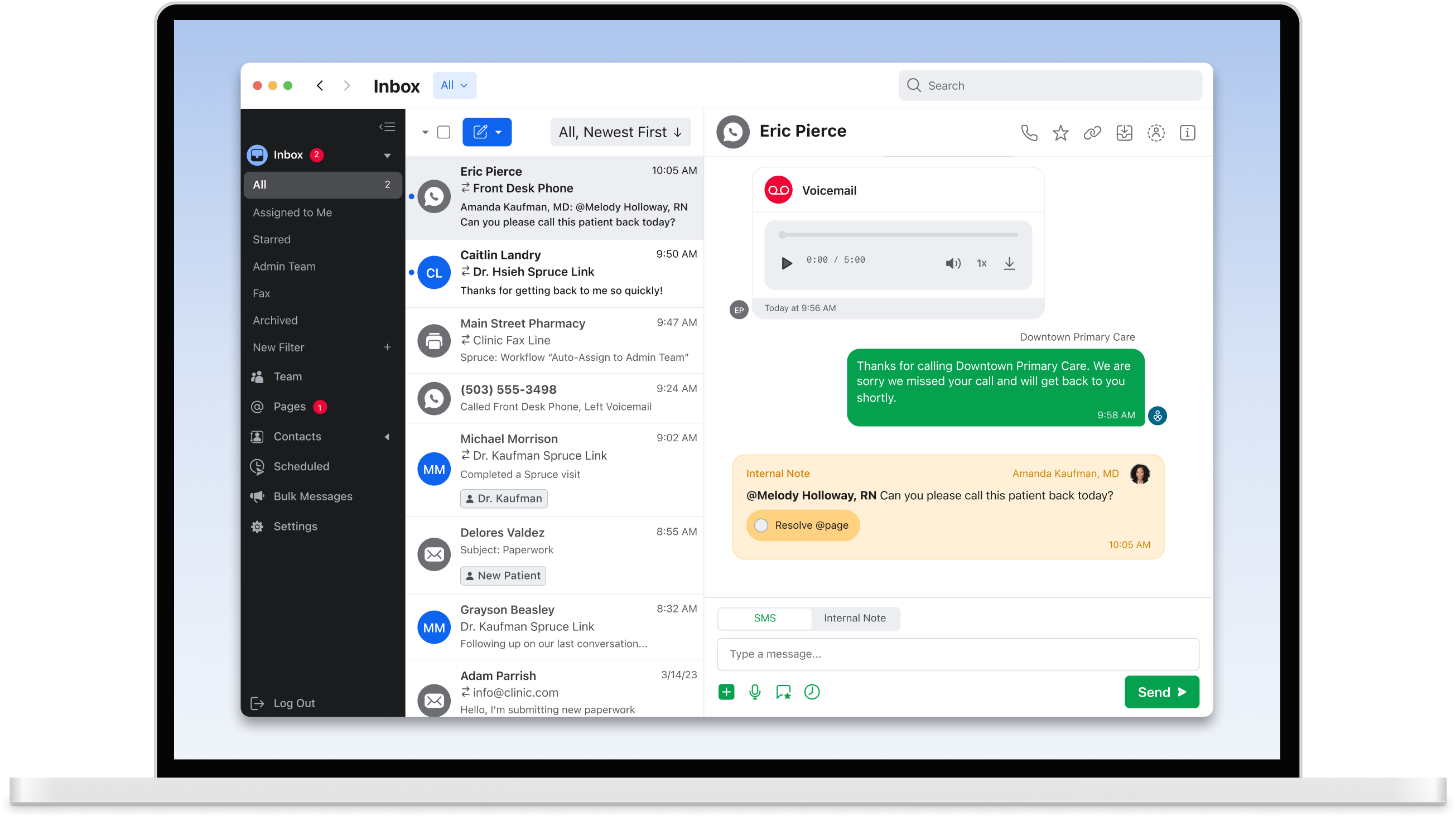 Spruce desktop app screenshot