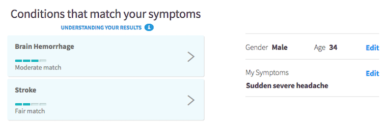 Symptom checker - headache
