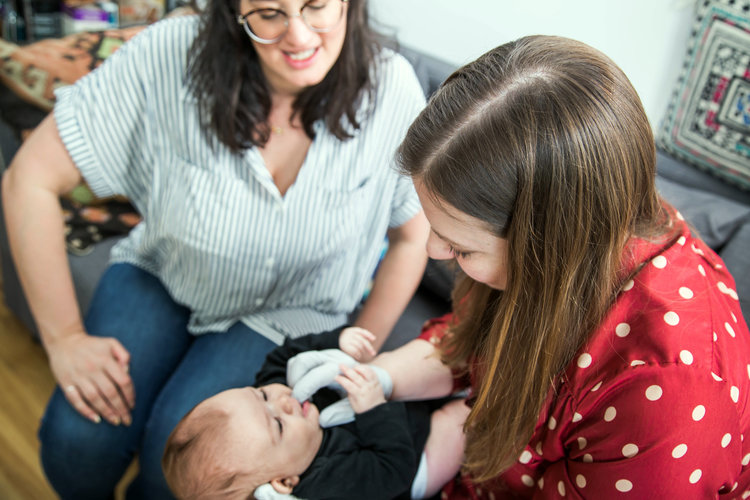Annie Frisbie with Client and Baby