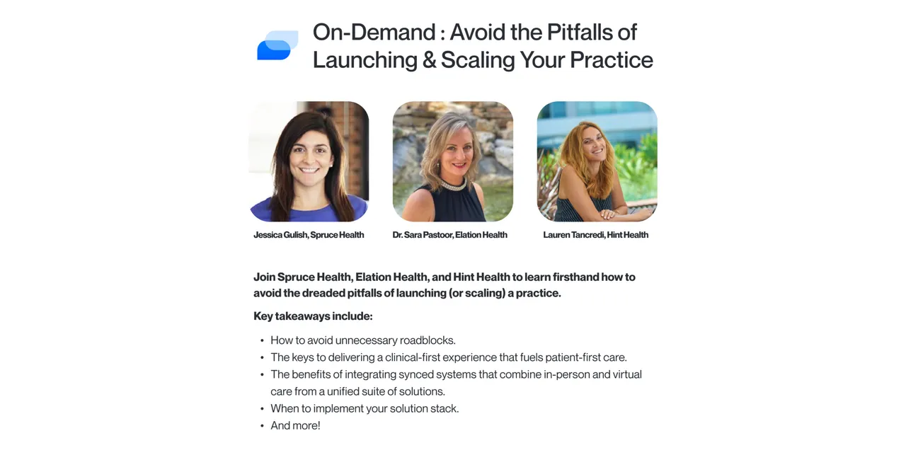 On-Demand Webinar: Avoid the Pitfalls of Launching & Scaling Your Own Practice
