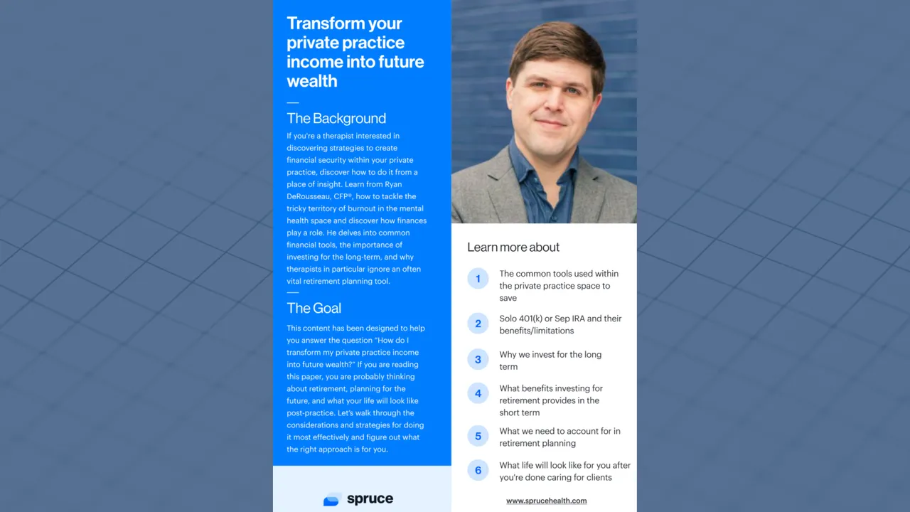 eBook: Transform your private practice income into future wealth